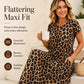 ⏳Time-Limited Special⏰Women's Leopard Print Maxi Dress with Pockets