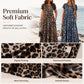 ⏳Time-Limited Special⏰Women's Leopard Print Maxi Dress with Pockets
