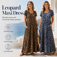 ⏳Time-Limited Special⏰Women's Leopard Print Maxi Dress with Pockets