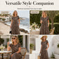 ⏳Time-Limited Special⏰Women's Leopard Print Maxi Dress with Pockets