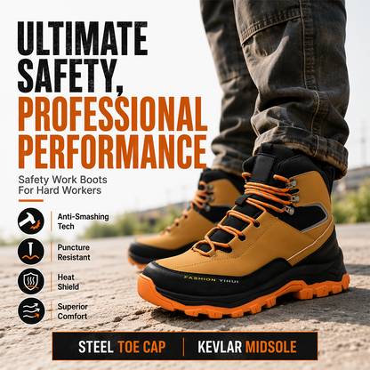 ⏳Time-Limited Special⏰Steel Toe Safety Shoes – Puncture-Resistant, Protective & Comfortable for Work 💪
