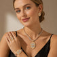 ⏳Time-Limited Special⏰Rhinestone Jewelry 4-Piece Set – Necklace, Earrings, Bracelet & Ring – Complete Your Look! ✨