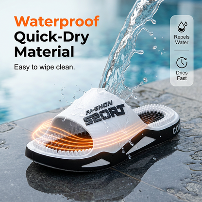 ⏳Time-Limited Special⏰Men Massage Slippers Non Slip House Slides with Arch Support