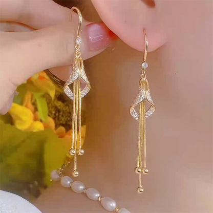 ⏳Time-Limited Special⏰Elegant Geometric Tassel Hook Earrings