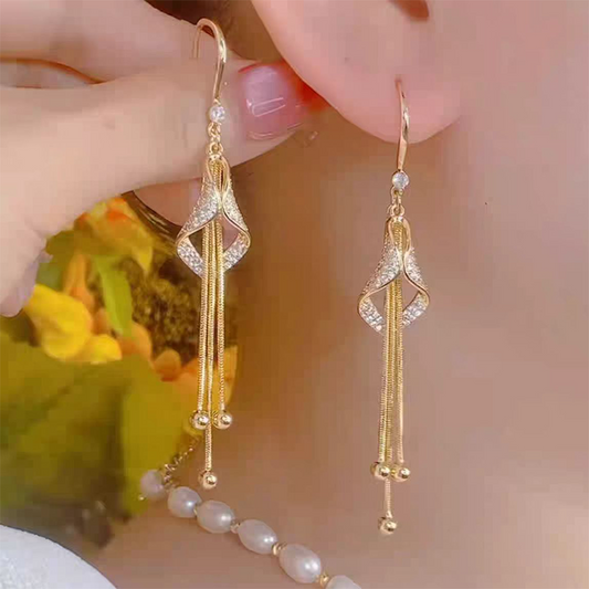 ⏳Time-Limited Special⏰Elegant Geometric Tassel Hook Earrings