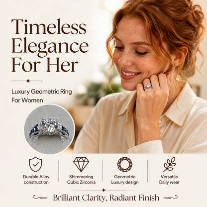 ⏳Time-Limited Special⏰Elegant Cubic Zirconia Cocktail Ring – Dazzling stone, sleek design & lightweight – Perfect for parties & special occasions 💎
