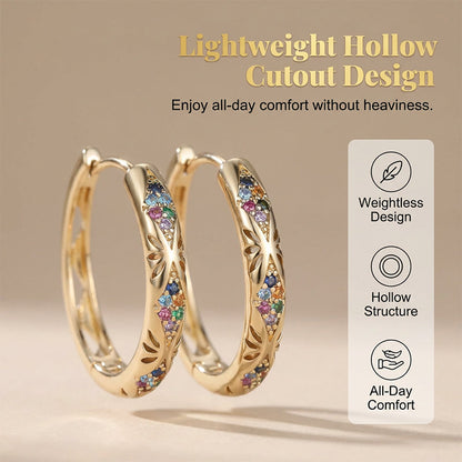 ⏳Time-Limited Special⏰Sparkling Zircon Hollow Hoop Earrings
