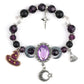 ⏳Time-Limited Special⏰Gothic Purple Rhinestone Halloween Bracelet🔮💜
