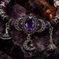 ⏳Time-Limited Special⏰Gothic Purple Rhinestone Halloween Bracelet🔮💜