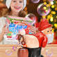 ⏳Time-Limited Special⏰Christmas Santa Bubble Maker – One-Click Automatic Bubble Blowing, Joyful Music & Flashing Night Lights – Cute Holiday Toy for Kids & Family Fun 🎄