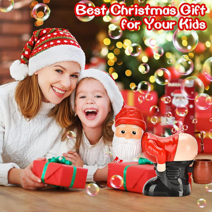 ⏳Time-Limited Special⏰Christmas Santa Bubble Maker – One-Click Automatic Bubble Blowing, Joyful Music & Flashing Night Lights – Cute Holiday Toy for Kids & Family Fun 🎄