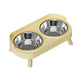 ⏳Time-Limited Special⏰Ergonomic Raised Double Pet Feeder: Anti-Spill, Stainless Steel, Non-Slip Base