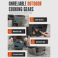 ⏳Time-Limited Special⏰Heavy‑Duty Carbon Steel Camping Stove – Wood & Charcoal, High‑Draft Airflow, 3‑in‑1 Cooktop 🍳