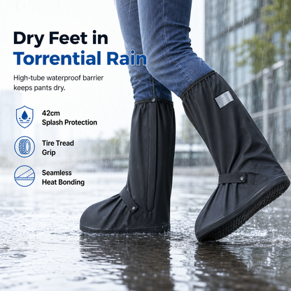 ⏳Time-Limited Special⏰Waterproof High-Top Silicone Rain Shoe Covers