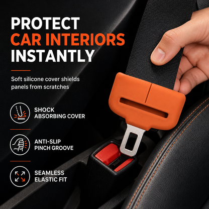 ⏳Time-Limited Special⏰Universal Silicone Seat Belt Buckle Cover – Anti-collision, Anti-scratch, Noise Reduction 🚗