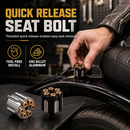 ⏳Time-Limited Special⏰Motorcycle CNC Quick Release Seat Bolt – Tool-free, Anti-corrosion, Stylish ✨
