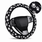 ⏳Time-Limited Special⏰Universal 38cm Ringless Silk Steering Wheel Cover Printed Breathable Car Wheel Protector for All Seasons
