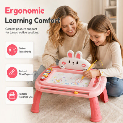 ⏳Time-Limited Special⏰Kids Magnetic Drawing Board Table – Colorful, Mess-Free & Fun! 🌈✨