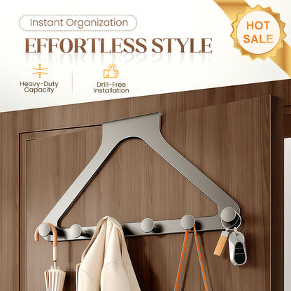 ⏳Time-Limited Special⏰Drill-Free Over-the-Door 6-Hook Rack