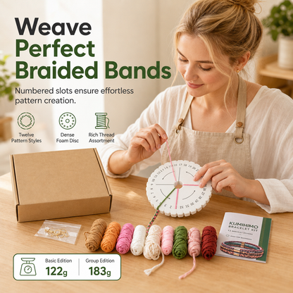 ⏳Time-Limited Special⏰DIY Braiding Cord Craft Kit – Beginner Friendly, Numbered Slots, Multiple Patterns 🎁
