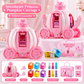 ⏳Time-Limited Special⏰Pink Kids Makeup Kit for Girls Childrens Cosmetics Toy Set with Makeup Box Birthday Gift for Little Princess