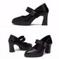 Women's Simple One-buckle High Heel Pointed-toe Shoes