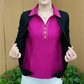 2-in-1 Sparkling Lapel Top for Middle-Aged Women