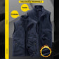 Men's Stand Collar Plush-lined Reversible Vest