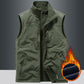 Men's Stand Collar Plush-lined Reversible Vest